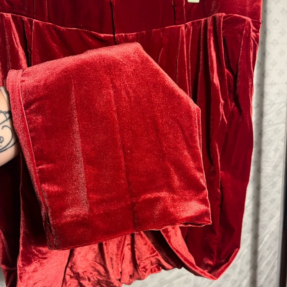 Velvet Red Pants - Picture 5 of 14